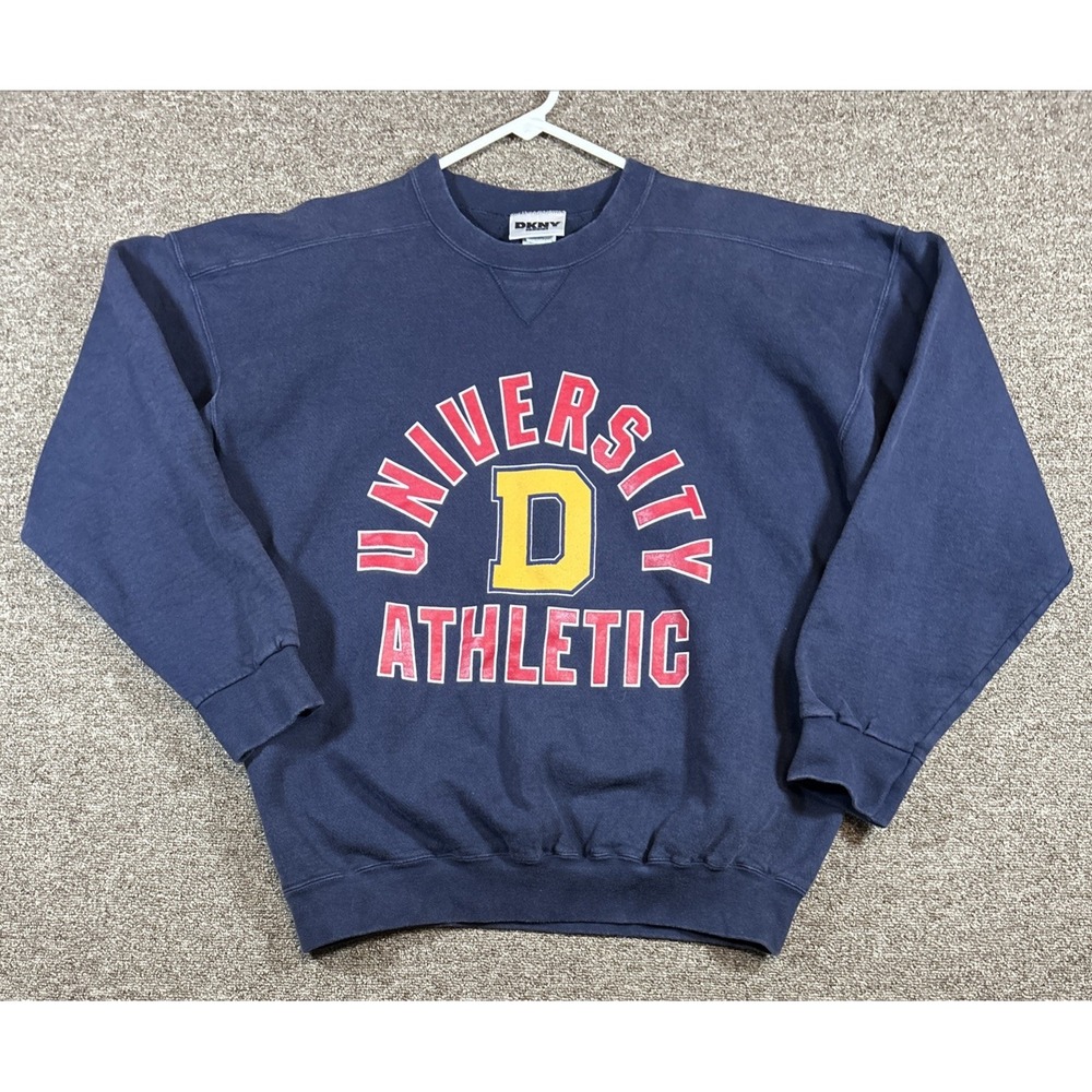 Vintage DKNY Jeans University D Athletic Sweat Shirt L XL Made USA One Size
